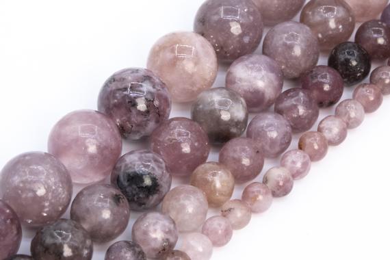 Purple Pink Lepidolite Beads Genuine Natural Grade A Gemstone Round Loose Beads 4mm 6mm 8mm 10mm Bulk Lot Options