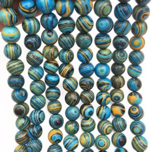 Shop Malachite Round Beads! 10mm Blue Malachite Beads, Round Gemstone Beads, Wholesale Beads | Natural genuine round Malachite beads for beading and jewelry making.  #jewelry #beads #beadedjewelry #diyjewelry #jewelrymaking #beadstore #beading #affiliate #ad