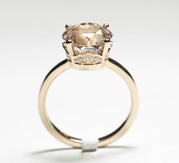 Unique Engagement Ring, Morganite Engagement Ring, Rose Gold Engagement Ring, Unique Ring, Morganite Ring, Engagement Ring, Engagement Rings