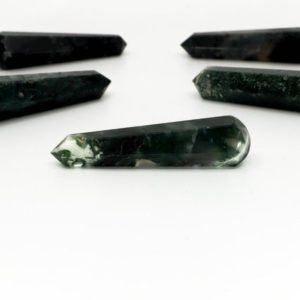 Shop Moss Agate Stones & Crystals! Moss Agate crystal wand point: Healing Crystals, Reiki, Agate Stone | Natural genuine stones & crystals in various shapes & sizes. Buy raw cut, tumbled, or polished gemstones for making jewelry or crystal healing energy vibration raising reiki stones. #crystals #gemstones #crystalhealing #crystalsandgemstones #energyhealing #affiliate #ad