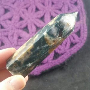 Shop Moss Agate Points & Wands! Moss Agate Polished Self Standing Crystal Dark Green Obelisk Generator Stones Crystals Tower | Natural genuine stones & crystals in various shapes & sizes. Buy raw cut, tumbled, or polished gemstones for making jewelry or crystal healing energy vibration raising reiki stones. #crystals #gemstones #crystalhealing #crystalsandgemstones #energyhealing #affiliate #ad