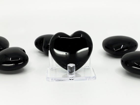 Black Obsidian Heart (45mm), Scrying Stone, Stone Of Truth