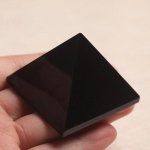 Large Black Obsidian Crystal Pyramid Also Available in Many Sizes | Natural genuine stones & crystals in various shapes & sizes. Buy raw cut, tumbled, or polished gemstones for making jewelry or crystal healing energy vibration raising reiki stones. #crystals #gemstones #crystalhealing #crystalsandgemstones #energyhealing #affiliate #ad