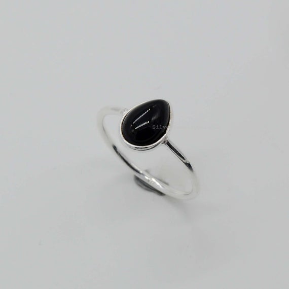 Black Onyx Ring | Handmade Silver Ring | 925 Sterling Silver Ring | Women Rings | Rings For Her | December Birthstone | Designer Ring