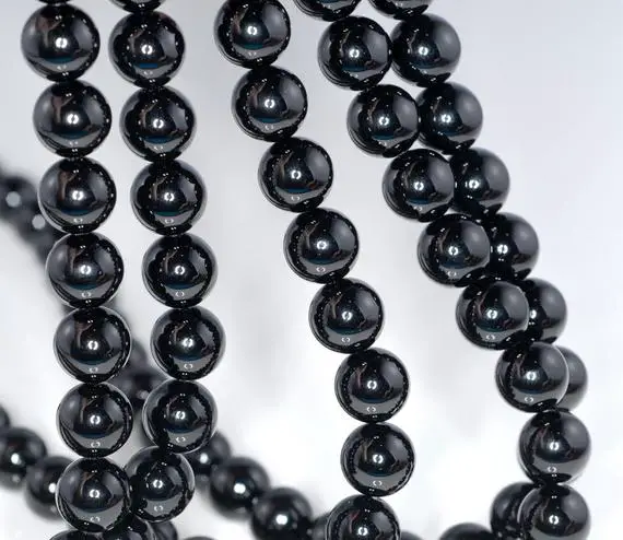6mm Noir Black Onyx Gemstone Aaa Black Round Loose Beads 15.5 Inch Full Strand (90164879-6)