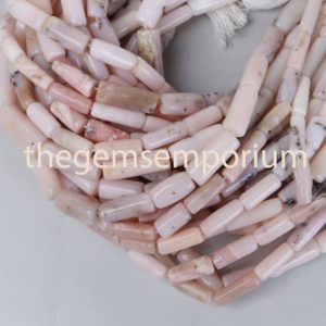 Shop Opal Bead Shapes! Pink Opal Plain Smooth Tube/Pipe Beads,Pink Opal Pipe Beads,Pink Opal Beads,Pink Opal Plain Tube/Pipe Beads,Plain Pink Opal Wholesale Beads | Natural genuine other-shape Opal beads for beading and jewelry making.  #jewelry #beads #beadedjewelry #diyjewelry #jewelrymaking #beadstore #beading #affiliate #ad