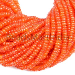 Shop Opal Rondelle Beads! Ethiopian Opal Plain Rondelle Shape Beads, 3-5MM Orange Opal Smooth Rondelle Beads, Fire Opal Plain Beads, Opal Beads | Natural genuine rondelle Opal beads for beading and jewelry making.  #jewelry #beads #beadedjewelry #diyjewelry #jewelrymaking #beadstore #beading #affiliate #ad