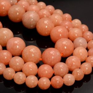 Genuine Orange Calcite Gemstone Peach Grade AAA Round 6mm 8mm 10mm 12mm Loose Beads (A259) | Natural genuine round Calcite beads for beading and jewelry making.  #jewelry #beads #beadedjewelry #diyjewelry #jewelrymaking #beadstore #beading #affiliate #ad