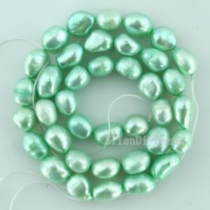 Shop Pearl Chip & Nugget Beads! 8-9mm Green Baroque nugget pearl  beads,Loose pearl Beads,Freshwater pearl strand,Jewelry making pearls,Wholesale pearls -14 inches-LN005-22 | Natural genuine chip Pearl beads for beading and jewelry making.  #jewelry #beads #beadedjewelry #diyjewelry #jewelrymaking #beadstore #beading #affiliate #ad