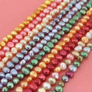 Shop Pearl Chip & Nugget Beads! 8-9mm Full strand  Freshwater Pearl Beads ,Nugget Barqoue Pearl Beads,Real Pearl strand,Loose Pearl for Jewelry Making -60pcs–14inches | Natural genuine chip Pearl beads for beading and jewelry making.  #jewelry #beads #beadedjewelry #diyjewelry #jewelrymaking #beadstore #beading #affiliate #ad