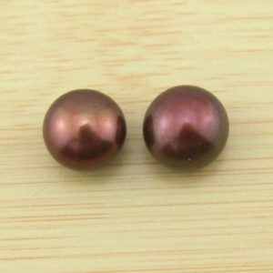 Shop Pearl Earrings! 11-12 mm Deep coffee Big Freshwater cultured pearl beads ,Loose button pearl earring beads,Half Drilled pearls  for  making earring–B055 | Natural genuine Pearl earrings. Buy crystal jewelry, handmade handcrafted artisan jewelry for women.  Unique handmade gift ideas. #jewelry #beadedearrings #beadedjewelry #gift #shopping #handmadejewelry #fashion #style #product #earrings #affiliate #ad