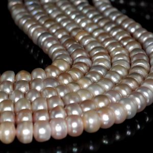 Shop Pearl Rondelle Beads! 8x6MM Natural Pearl Gemstone Golden White Grade A Rondelle Loose Beads 7 inch Half Strand (90190825-B82) | Natural genuine rondelle Pearl beads for beading and jewelry making.  #jewelry #beads #beadedjewelry #diyjewelry #jewelrymaking #beadstore #beading #affiliate #ad