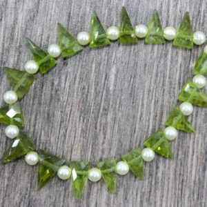 Shop Peridot Faceted Beads! Evergreen Sale Wonderful Quality Natural Peridot Gemstone, Faceted Triangle Shape Beads Size 5×8-7×11 MM, Making Green Jewelry Wholesale | Natural genuine faceted Peridot beads for beading and jewelry making.  #jewelry #beads #beadedjewelry #diyjewelry #jewelrymaking #beadstore #beading #affiliate #ad