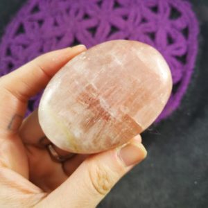 Shop Pink Calcite Stones & Crystals! Rose Pink Calcite Large Palmstone Crystal Palm Stones gallet light dusty pink Pakistan | Natural genuine stones & crystals in various shapes & sizes. Buy raw cut, tumbled, or polished gemstones for making jewelry or crystal healing energy vibration raising reiki stones. #crystals #gemstones #crystalhealing #crystalsandgemstones #energyhealing #affiliate #ad