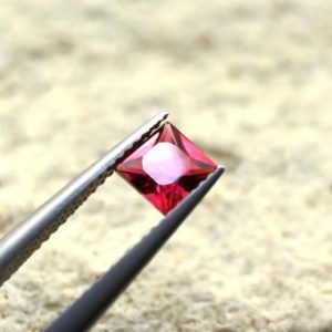 Hot pink tourmaline loose gemstone 0.24ct Square cut natural stone 3.5mm | Natural genuine stones & crystals in various shapes & sizes. Buy raw cut, tumbled, or polished gemstones for making jewelry or crystal healing energy vibration raising reiki stones. #crystals #gemstones #crystalhealing #crystalsandgemstones #energyhealing #affiliate #ad
