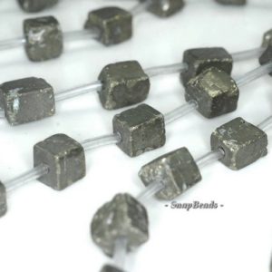 Shop Pyrite Bead Shapes! 6mm-8mm Iron Pyrite Gemstone Rugged Cube Polish 6-8mm Loose Beads 15.5 inch Full Strand (90187853-421) | Natural genuine other-shape Pyrite beads for beading and jewelry making.  #jewelry #beads #beadedjewelry #diyjewelry #jewelrymaking #beadstore #beading #affiliate #ad