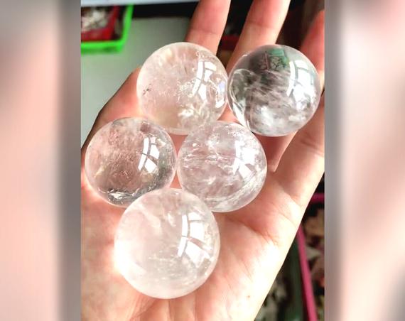 Clear Quartz Crystal Ball Sphere 30-40 Mm Healing Crystals And Stones