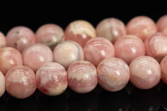 5mm Argentina Rhodochrosite Beads Grade A+ Light Pink Genuine Natural Gemstone Round Loose Beads 15.5" / 7.5" Bulk Lot Options (111105)