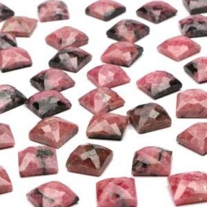 Rhodonite square stone,faceted Rhodonite,faceted cabochons,faceted gemstones,rose cut cabochon,rose cut gem,Pink cabochons – AA Quality | Natural genuine stones & crystals in various shapes & sizes. Buy raw cut, tumbled, or polished gemstones for making jewelry or crystal healing energy vibration raising reiki stones. #crystals #gemstones #crystalhealing #crystalsandgemstones #energyhealing #affiliate #ad