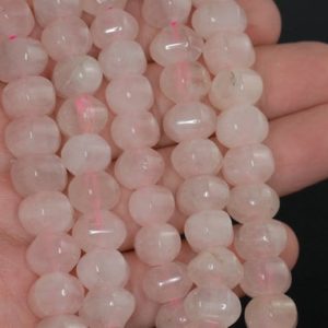 Shop Rose Quartz Bead Shapes! 10x8MM  Rose Quartz Gemstone Hexagon Barrel Drum Loose Beads 16 inch Full Strand (90182343-A119) | Natural genuine other-shape Rose Quartz beads for beading and jewelry making.  #jewelry #beads #beadedjewelry #diyjewelry #jewelrymaking #beadstore #beading #affiliate #ad