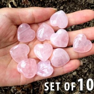 Shop Rose Quartz Stones & Crystals! Set of 100 Rose Quartz Heart Stone 1" Wholesale Bulk | Natural genuine stones & crystals in various shapes & sizes. Buy raw cut, tumbled, or polished gemstones for making jewelry or crystal healing energy vibration raising reiki stones. #crystals #gemstones #crystalhealing #crystalsandgemstones #energyhealing #affiliate #ad