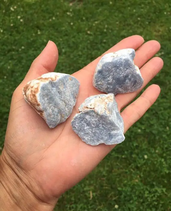 Rough Angelite Stones ~ Meditaion ~ Healing Stones ~ Crystal Healing And Meditating Stones ~ Chakra ~ Reiki
