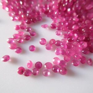 Shop Ruby Faceted Beads! 100 Pieces Wholesale Tiny 2mm Natural Ruby Faceted Round Shaped Loose Gemstones SKU-RCL18 | Natural genuine faceted Ruby beads for beading and jewelry making.  #jewelry #beads #beadedjewelry #diyjewelry #jewelrymaking #beadstore #beading #affiliate #ad