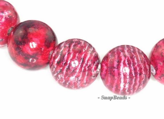 10mm Schiller Sheen Spar Gemstone, Grade A, Ruby Red, Round 10mm Loose Beads 8 Inch Half Strand (90112411-135)
