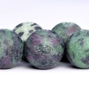 Shop Ruby Zoisite Round Beads! Genuine Natural Ruby Zoisite Gemstone Beads 8MM Matte Green & Black Round AA Quality Loose Beads (103963) | Natural genuine round Ruby Zoisite beads for beading and jewelry making.  #jewelry #beads #beadedjewelry #diyjewelry #jewelrymaking #beadstore #beading #affiliate #ad