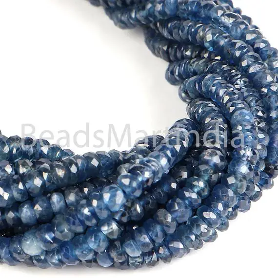 Blue Sapphire Rondelle Faceted Beads, 3-5 Mm Sapphire Beads, Blue Sapphire Faceted Beads, Sapphire Beads, Sapphire Rondelle Beads, Sapphire