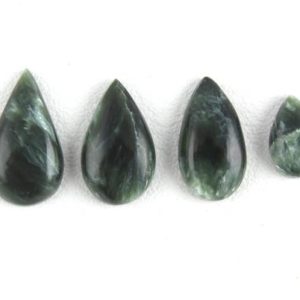 Shop Seraphinite Stones & Crystals! 4 Pcs Seraphinite Cabochon Gemstone,Natural Seraphinite,Pear Seraphinite Loose Cabochon,7×12-11x20mm Approx,Seraphinite Jewelry,Smooth Pear | Natural genuine stones & crystals in various shapes & sizes. Buy raw cut, tumbled, or polished gemstones for making jewelry or crystal healing energy vibration raising reiki stones. #crystals #gemstones #crystalhealing #crystalsandgemstones #energyhealing #affiliate #ad