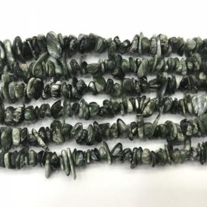 Shop Seraphinite Beads! Natural Seraphinite 5-8mm Chips Genuine Gemstone Green Nugget Loose Beads 15inch Jewelry Supply Bracelet Necklace Material Support Wholesale | Natural genuine chip Seraphinite beads for beading and jewelry making.  #jewelry #beads #beadedjewelry #diyjewelry #jewelrymaking #beadstore #beading #affiliate #ad