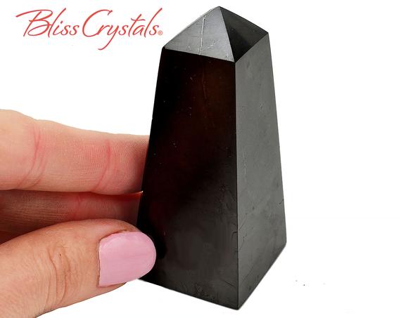 1 Shungite Obelisk Polished Tower For Purification Healing Crystal And Stone #st80