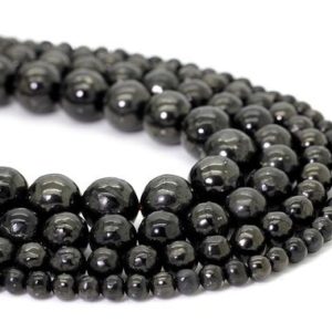 Shop Shungite Beads! Natural Shungite, Russian Shungite Round Loose Gemstone Beads – 4mm 6mm 8mm 10mm – RN125 | Natural genuine round Shungite beads for beading and jewelry making.  #jewelry #beads #beadedjewelry #diyjewelry #jewelrymaking #beadstore #beading #affiliate #ad