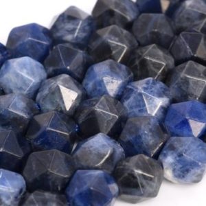 Shop Sodalite Beads! Genuine Natural Sodalite Loose Beads Star Cut Faceted Shape 5-6mm 7-8mm 9-10mm | Natural genuine beads Sodalite beads for beading and jewelry making.  #jewelry #beads #beadedjewelry #diyjewelry #jewelrymaking #beadstore #beading #affiliate #ad