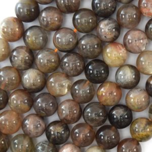 Shop Sunstone Beads! Natural Black Gray Sunstone Round Beads 15" Strand 4mm 6mm 8mm 10mm 12mm | Natural genuine beads Sunstone beads for beading and jewelry making.  #jewelry #beads #beadedjewelry #diyjewelry #jewelrymaking #beadstore #beading #affiliate #ad
