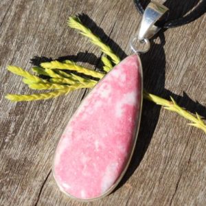 Thulite, 925 Silver, Healing Stone Necklace with Positive Healing Energy!