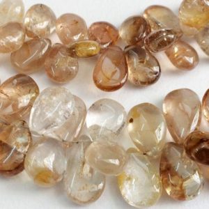 Shop Topaz Bead Shapes! 9x11mm – 9x17mm Approx., Imperial Topaz Plain Pear Beads, Golden Champagne Topaz, 10 Pieces Imperial Topaz Beads For Jewelry – KS182 | Natural genuine other-shape Topaz beads for beading and jewelry making.  #jewelry #beads #beadedjewelry #diyjewelry #jewelrymaking #beadstore #beading #affiliate #ad
