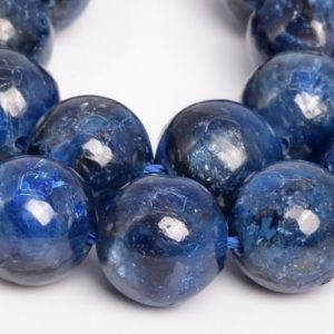 Shop Kyanite Round Beads! Genuine Natural Kyanite Gemstone Beads South Africa 10MM Deep Color Round A Quality Loose Beads (109045h) | Natural genuine round Kyanite beads for beading and jewelry making.  #jewelry #beads #beadedjewelry #diyjewelry #jewelrymaking #beadstore #beading #affiliate #ad
