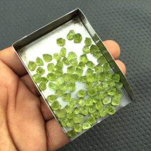 50 Raw Peridot Crystals: Natural Green Rough Gemstone (4-6 MM) 50 Raw Peridot Crystals: Natural Green Rough Gemstone (4-6 MM)