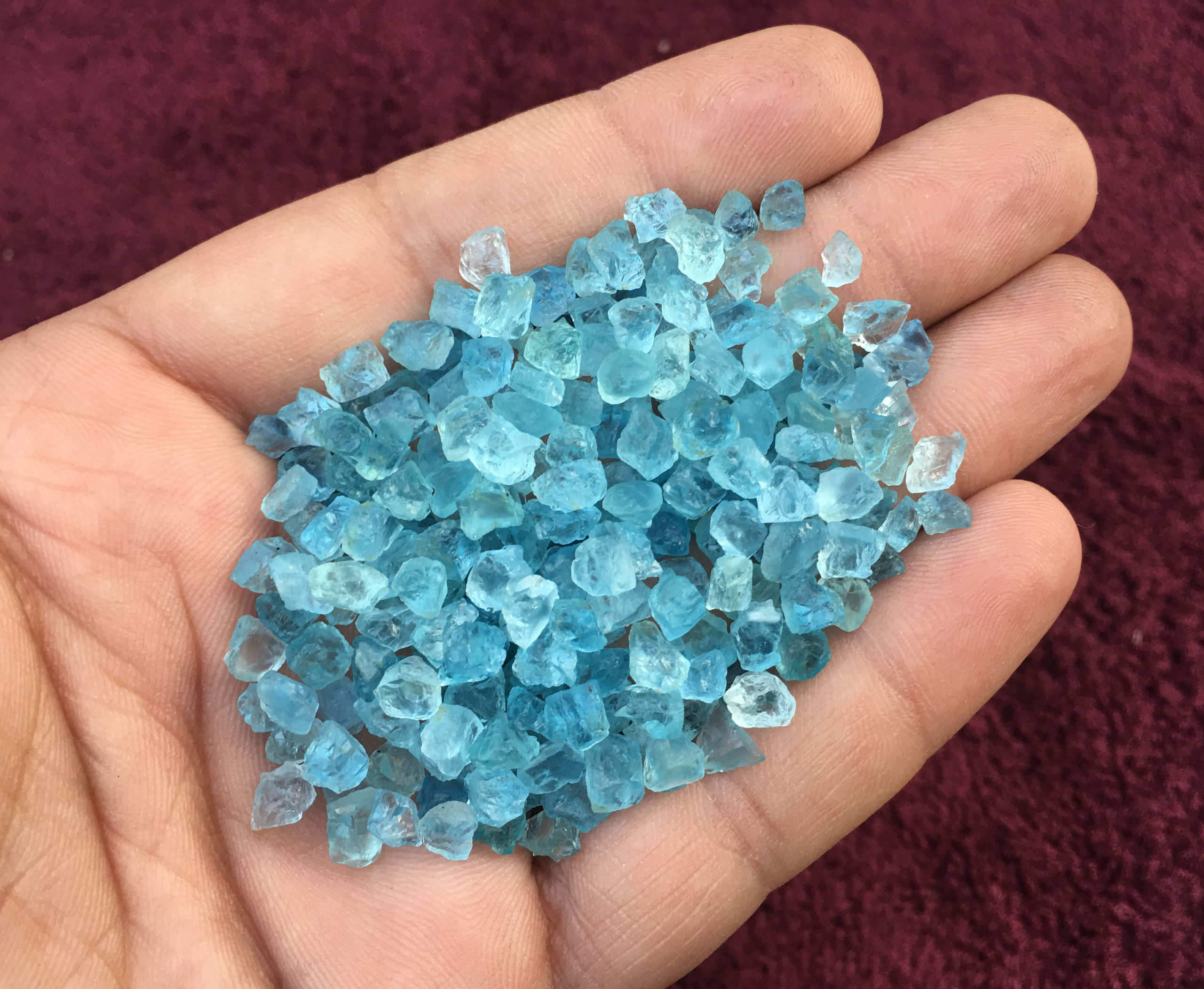 50 Pieces Natural Rough Stones, Size 2-4 Mm Aquamarine Raw Stones, Blue Aquamarine Crystals Raw, Unpolished Aquamarine Rough, Genuine Aqua Raw