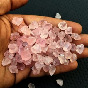 25 Pink Rose Quartz Rough Stones: Natural Gemstone Crystals (8-10 MM) 25 Pink Rose Quartz Rough Stones: Natural Gemstone Crystals (8-10 MM)