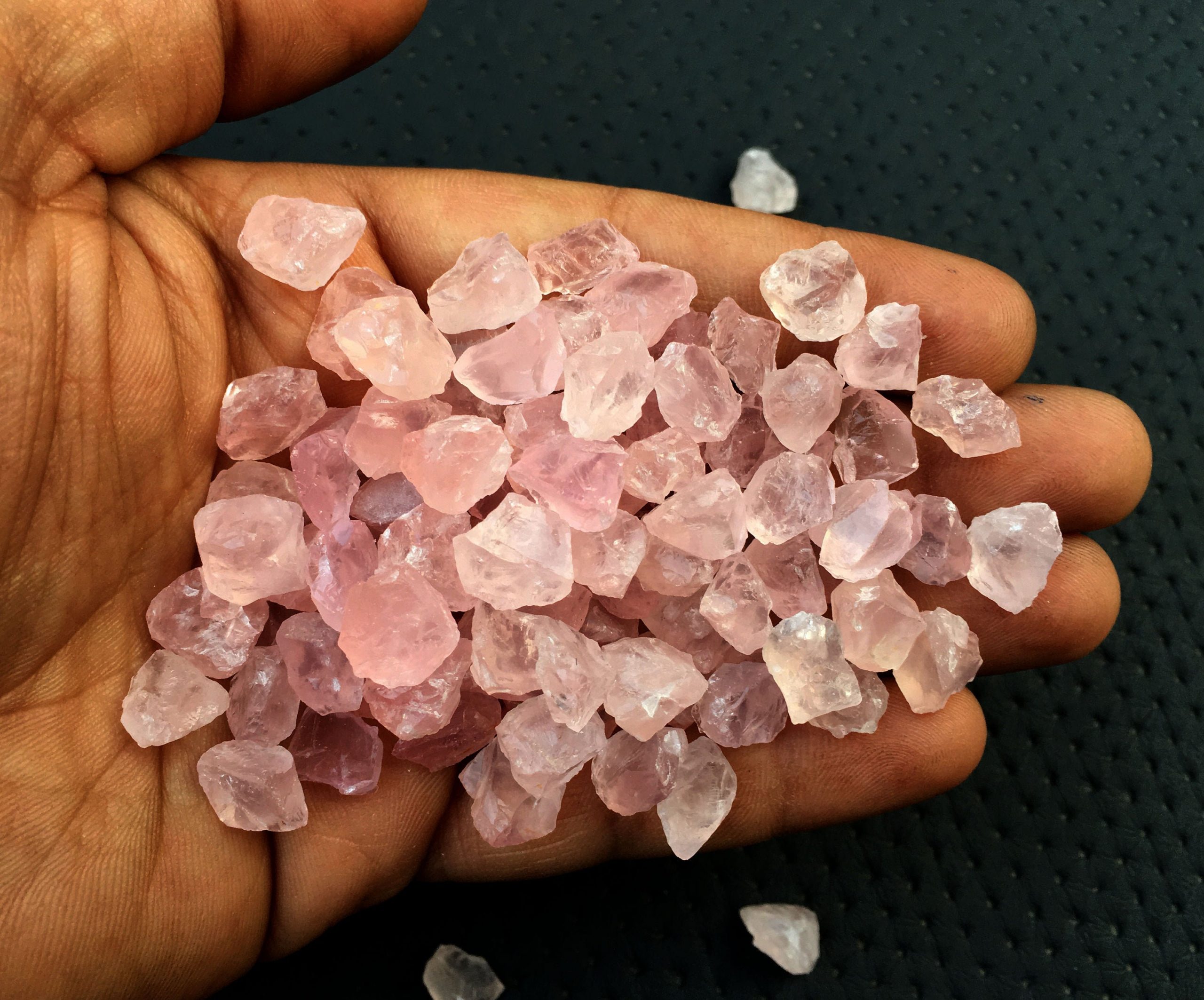 25 Pieces Pink Gemstone Rough,size 8-10 Mm Natural Rose Quartz Rough Stones,genuine Quality Rose Quartz Rough,making Pink Quartz Jewelry