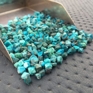 50 Tiny Raw Chrysocolla Gemstones: Natural Rough Crystals (2-4 MM)