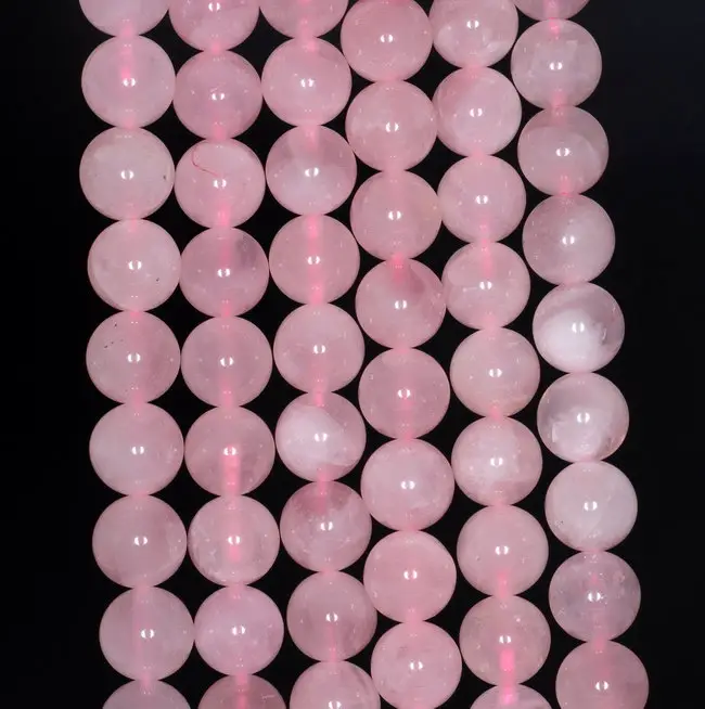8mm Madagascar Rose Quartz Gemstone Grade Aa Pink Round Loose Beads 7.5 Inch Half Strand Lot 1,2,6,12 And 50 (90183657-373)