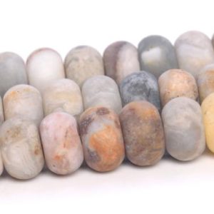 Shop Agate Rondelle Beads! Matte Crazy Lace Agate Beads Grade AAA Genuine Natural Gemstone Rondelle Loose Beads 6x4MM 8x5MM Bulk Lot Options | Natural genuine rondelle Agate beads for beading and jewelry making.  #jewelry #beads #beadedjewelry #diyjewelry #jewelrymaking #beadstore #beading #affiliate #ad