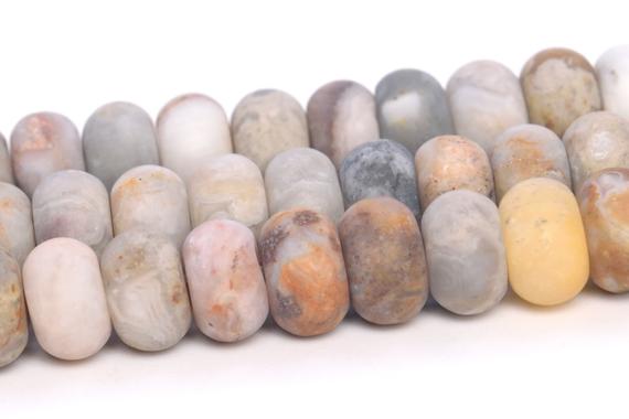 Matte Crazy Lace Agate Beads Grade Aaa Genuine Natural Gemstone Rondelle Loose Beads 6mm 8mm Bulk Lot Options
