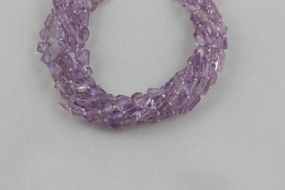 1 Strand Natural Pink Amethyst Faceted Nugget Beads 6-10mm Approx 14 Inch Long Strand,amethyst,natural Pink Amethyst,nuggets Amethyst Beads