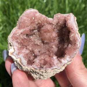 Rare Pink Amethyst Geode from Argentina, Bright Pink Crystal Druzy Cluster, Birthday Gift for Women, for Mom, for Wife, Rare Minerals #2 | Natural genuine stones & crystals in various shapes & sizes. Buy raw cut, tumbled, or polished gemstones for making jewelry or crystal healing energy vibration raising reiki stones. #crystals #gemstones #crystalhealing #crystalsandgemstones #energyhealing #affiliate #ad
