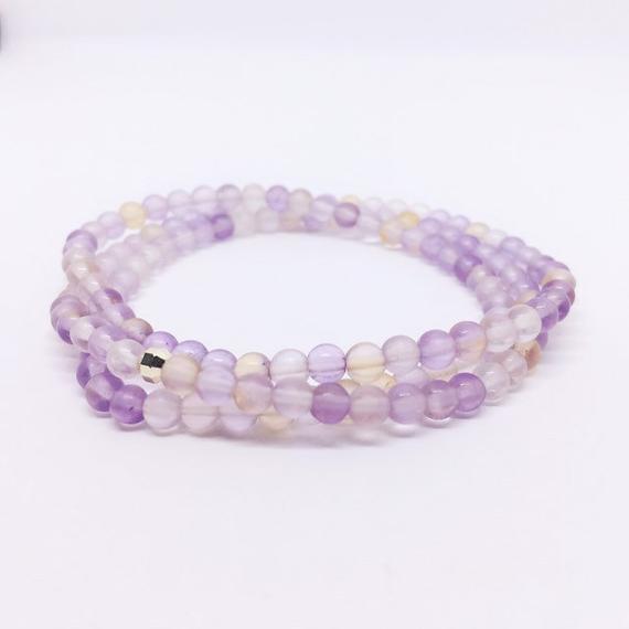 Ametrine Multi Layer Bracelet, Frosted Amethyst Bracelet, Lavender Jewelry, February Birthstone, 6th 9th Anniversary, Unique Valentines Gift